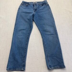 Levis Wedgie Straight Jeans Womens 31x28 Medium Wash Blue Denim